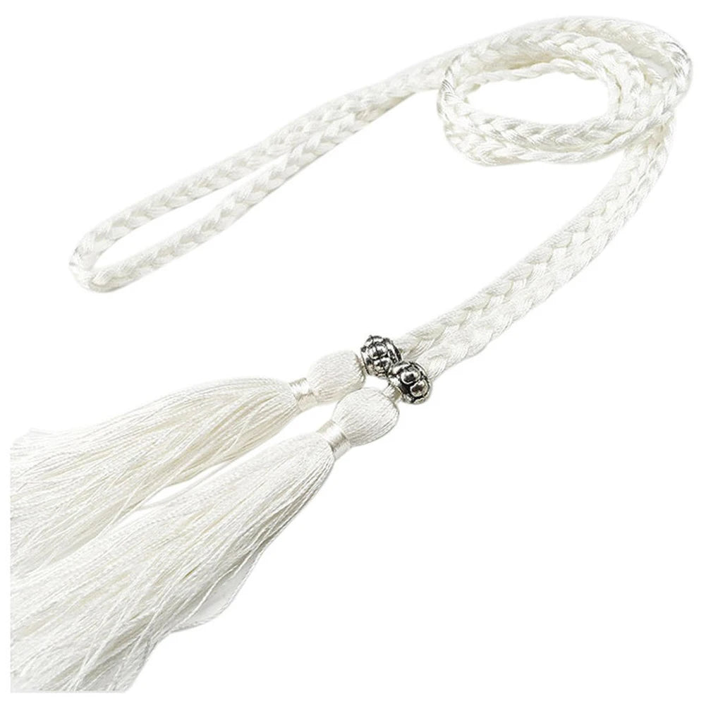 Corde Tressée à Franges Blanc