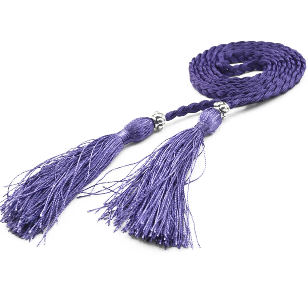 Corde Tressée à Franges Violet