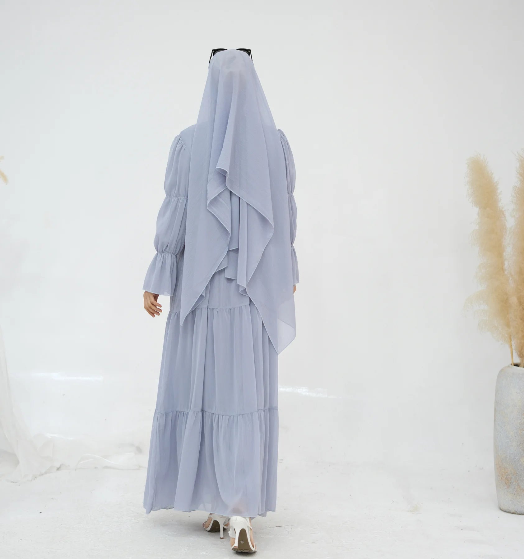 Ensemble Abaya Kimono Longue Voilée fluide