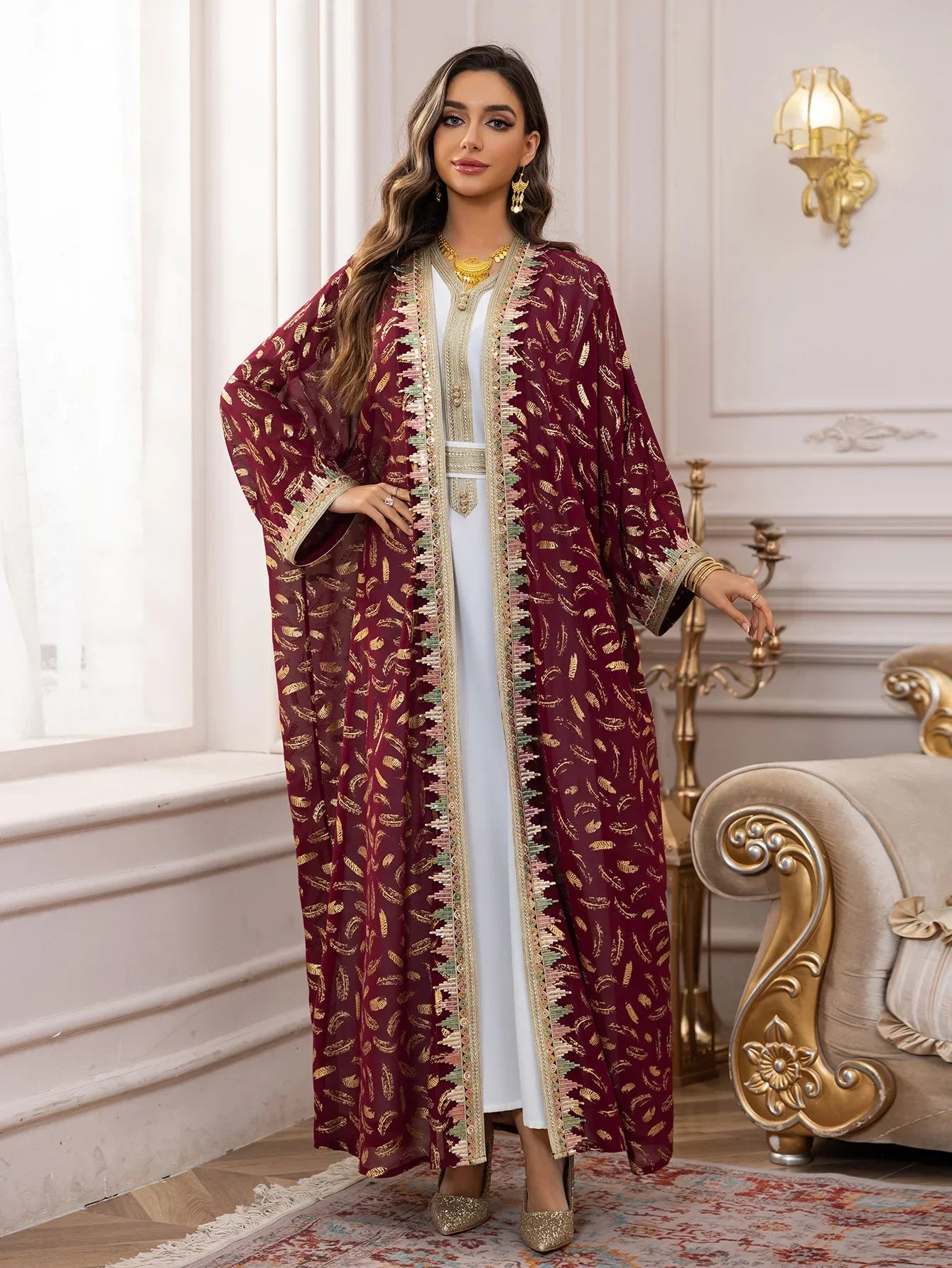 Ensemble Abaya Kimono de Luxe Femme