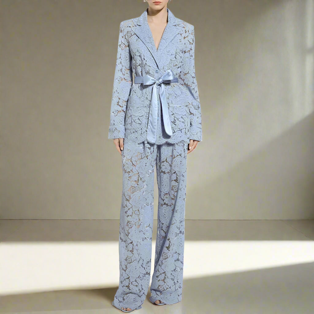 Ensemble Kimono Bleu Dentelles
