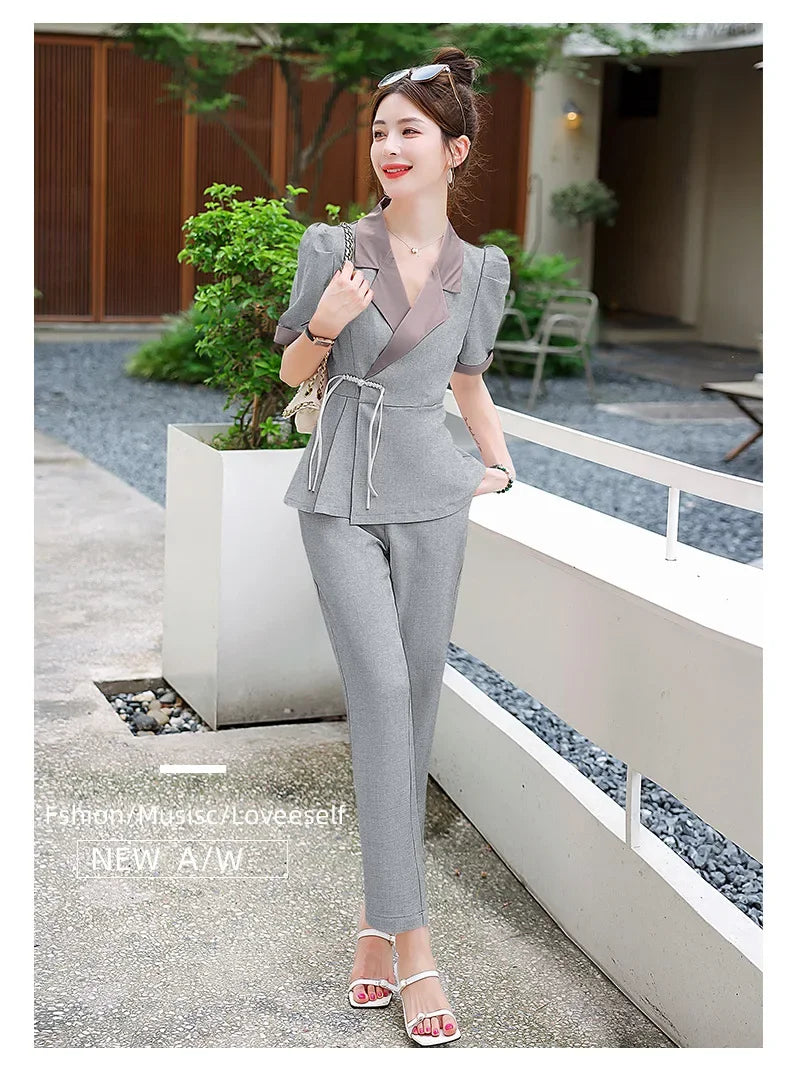 Ensemble Kimono Gris Classique Chic Léger
