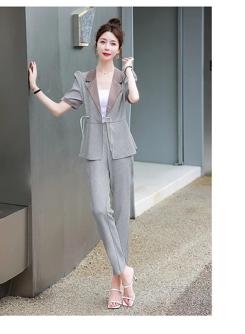 Ensemble Kimono Gris Classique Chic Stylé