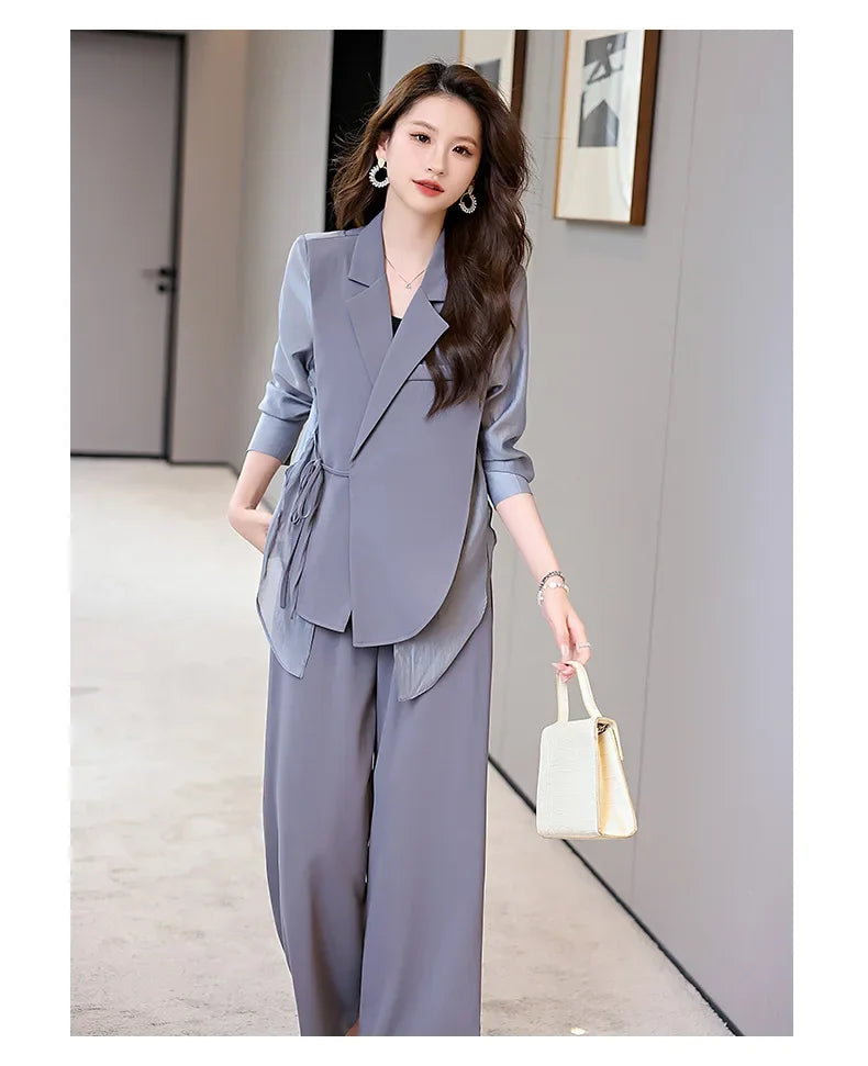 Ensemble Kimono Gris Original Léger