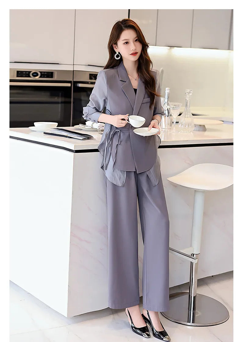 Ensemble Kimono Gris Original Stylé