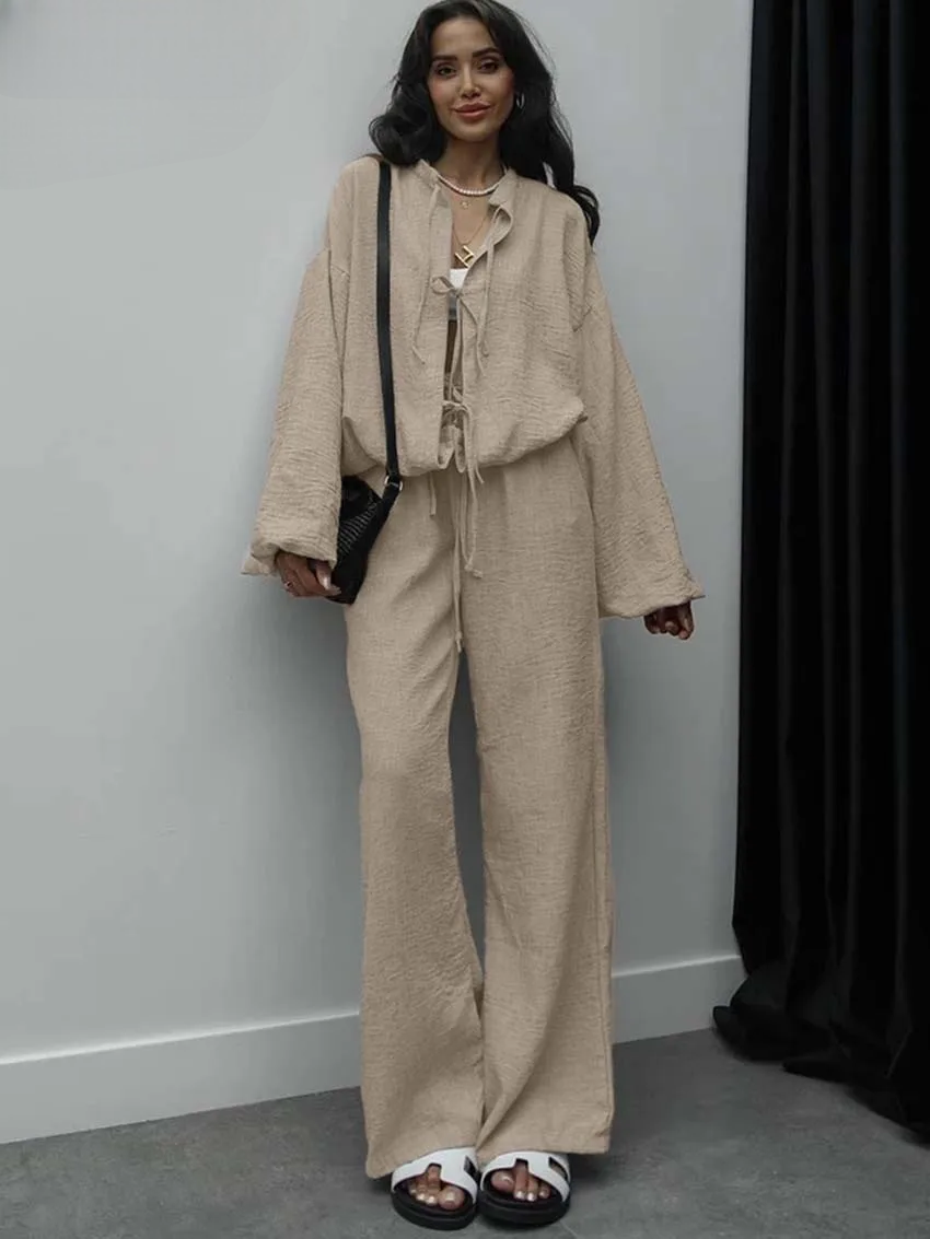 Ensemble Kimono Kaki Ample