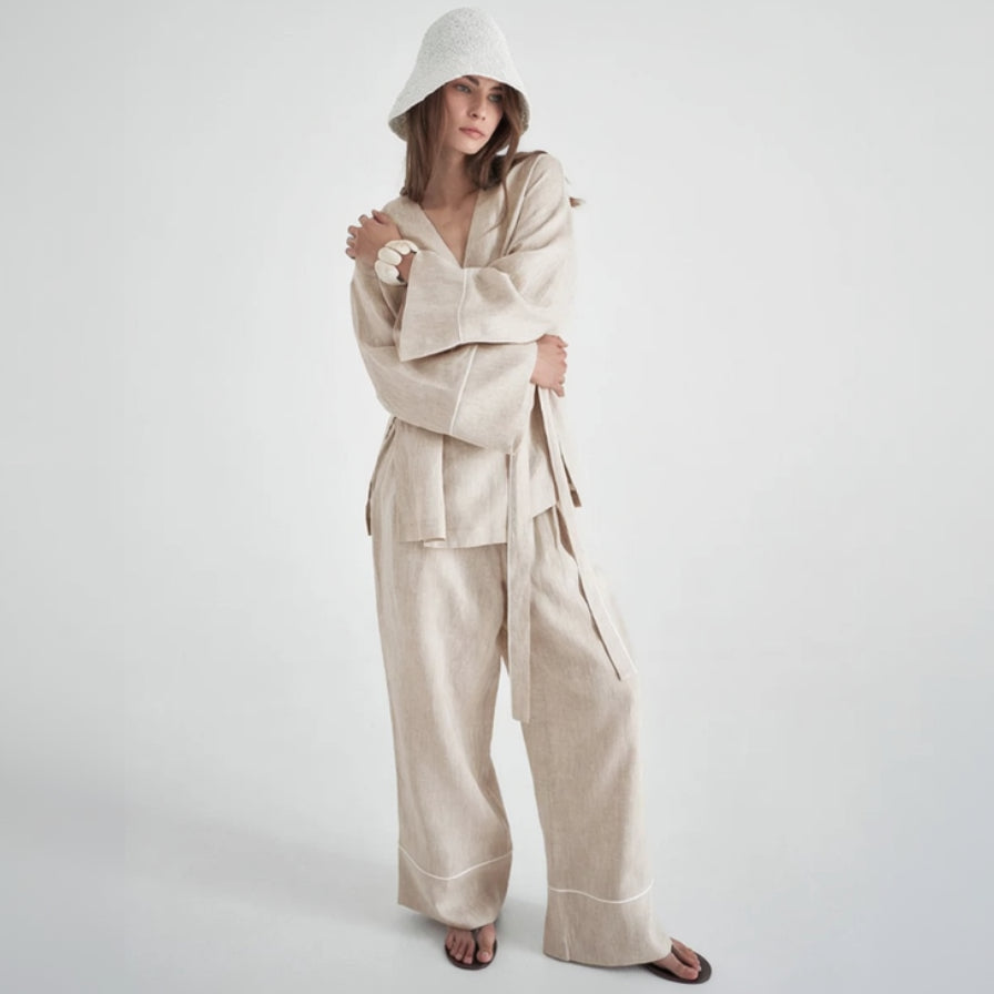Ensemble Kimono Large en Coton Beige