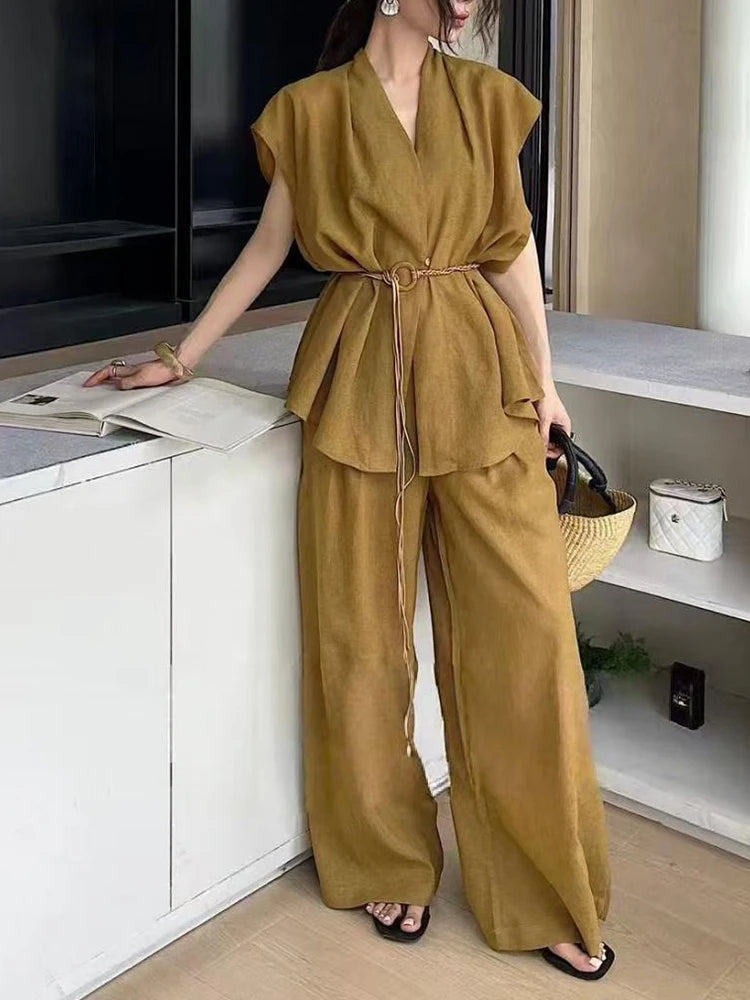 Ensemble Kimono Moutarde d’Été