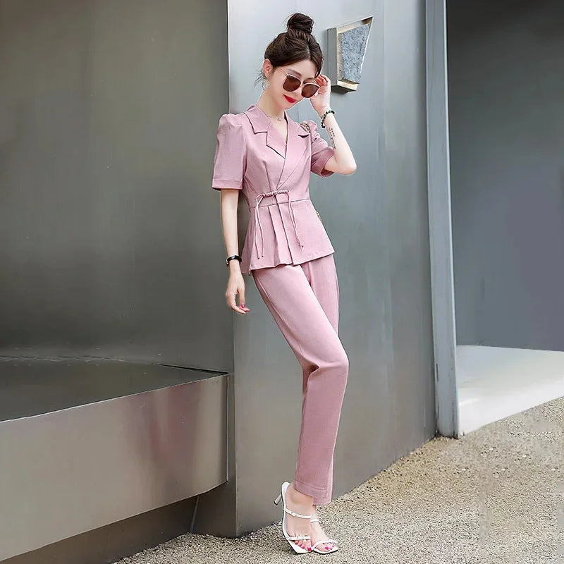 Ensemble Kimono Rose Habillé
