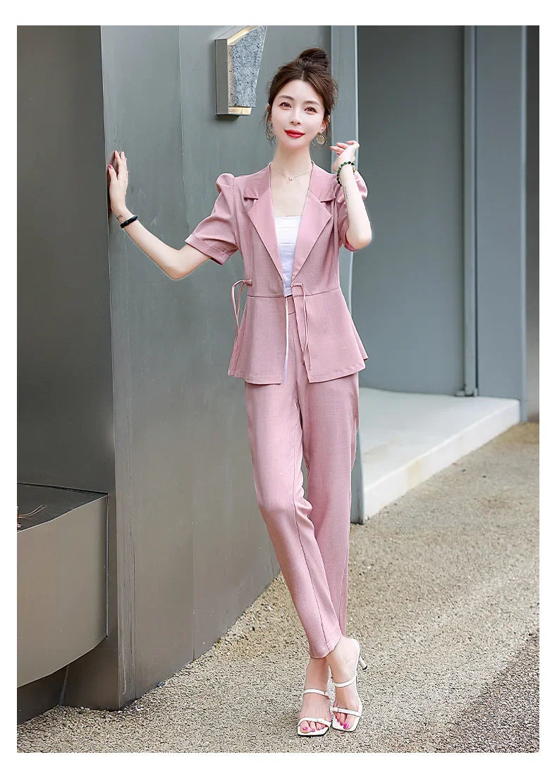Ensemble Kimono Rose Habillé Été