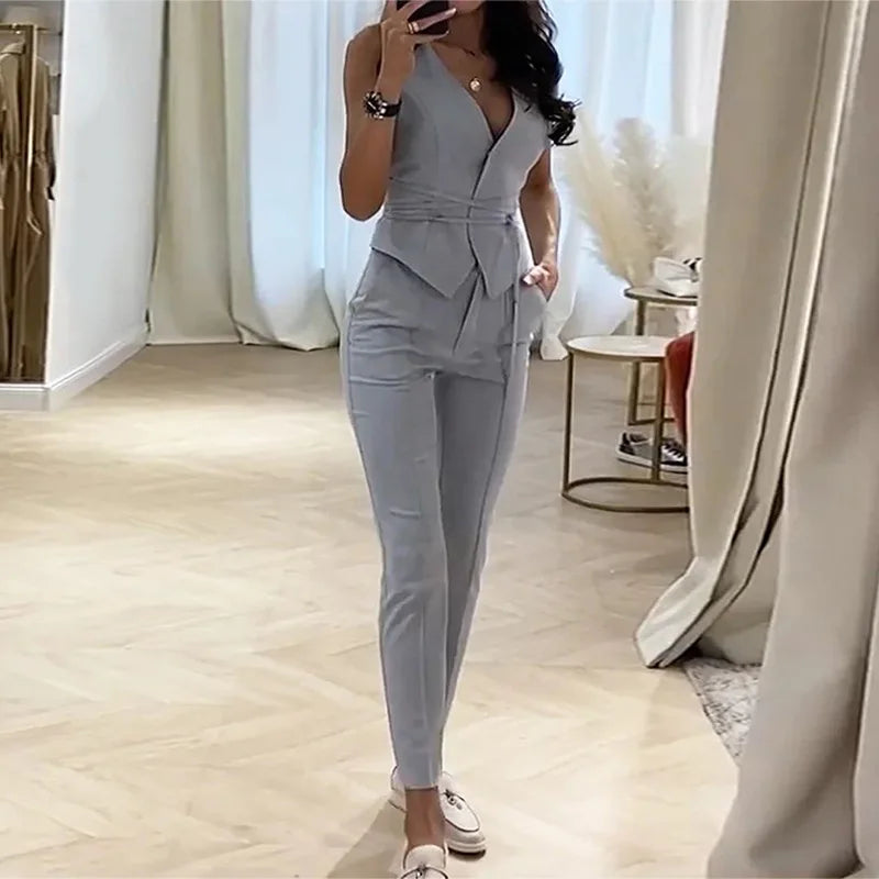 Ensemble Kimono Slim Gris Clair