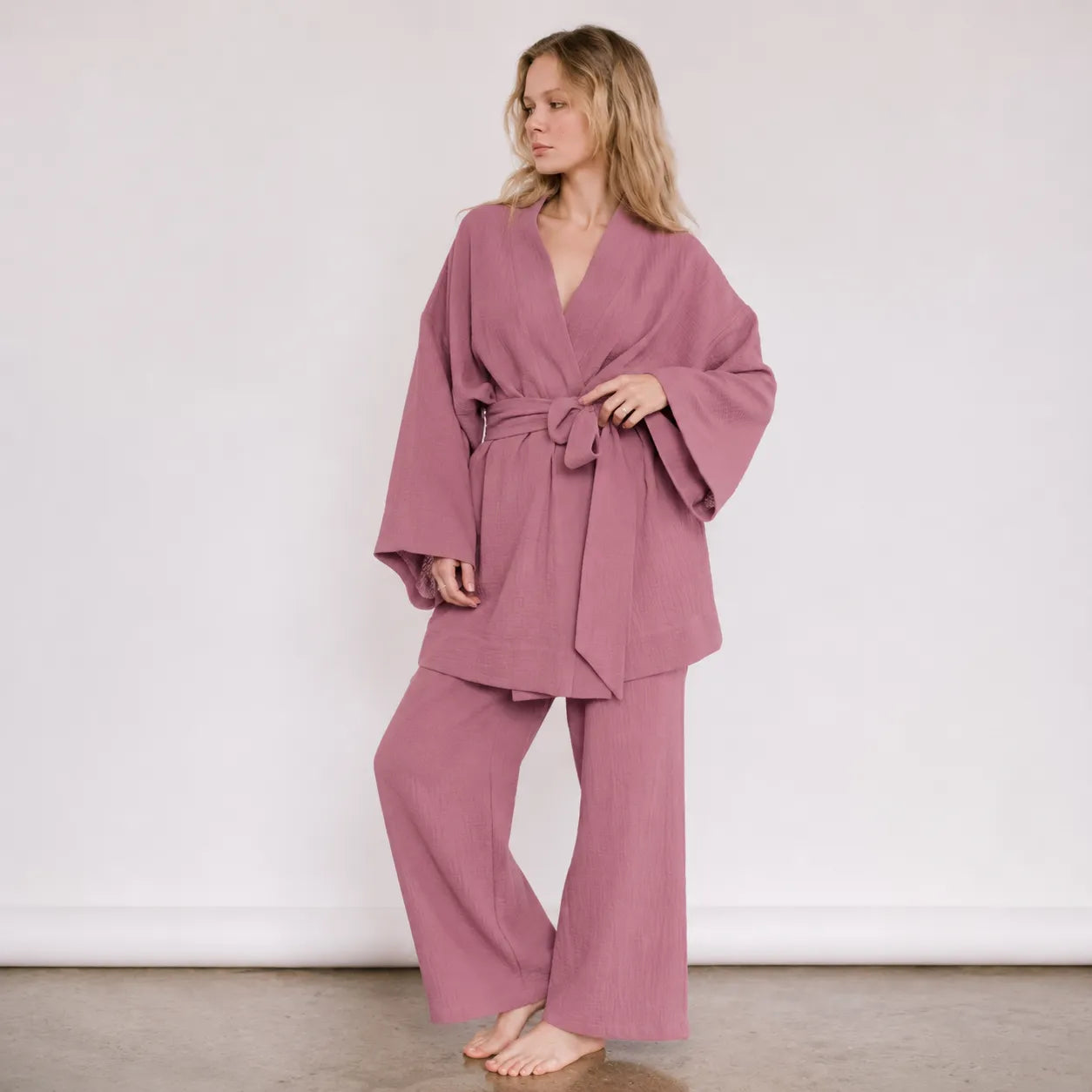 Ensemble Pyjama Ample Stylé Rose
