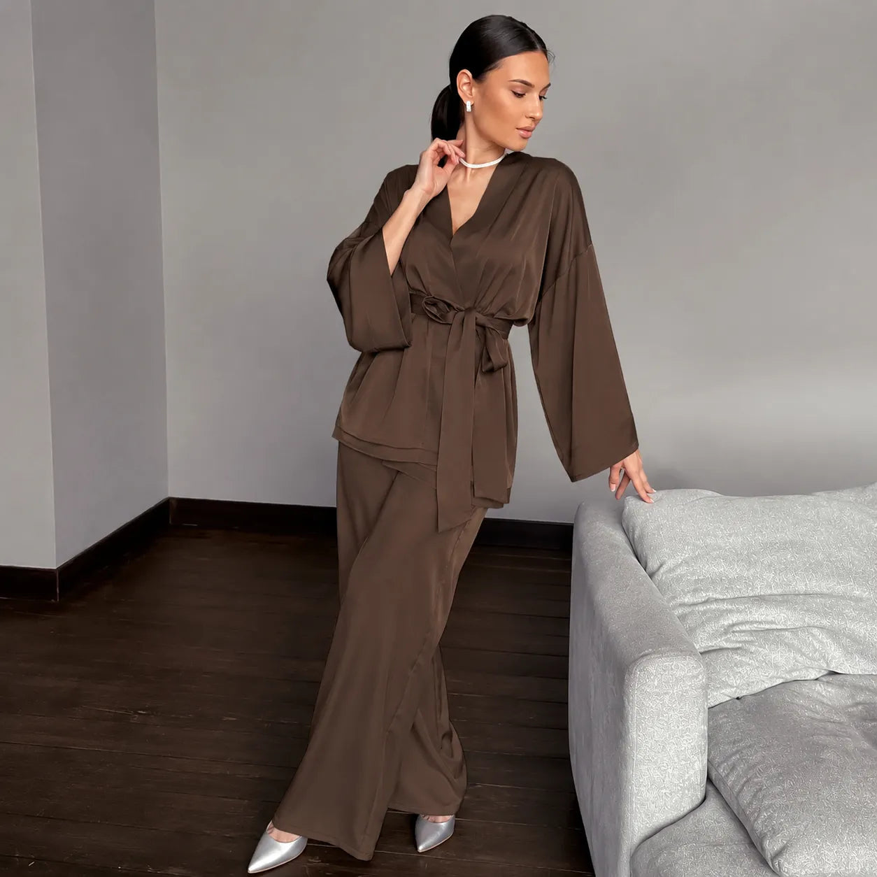 Ensemble Pyjama Kimono Ample Élégant