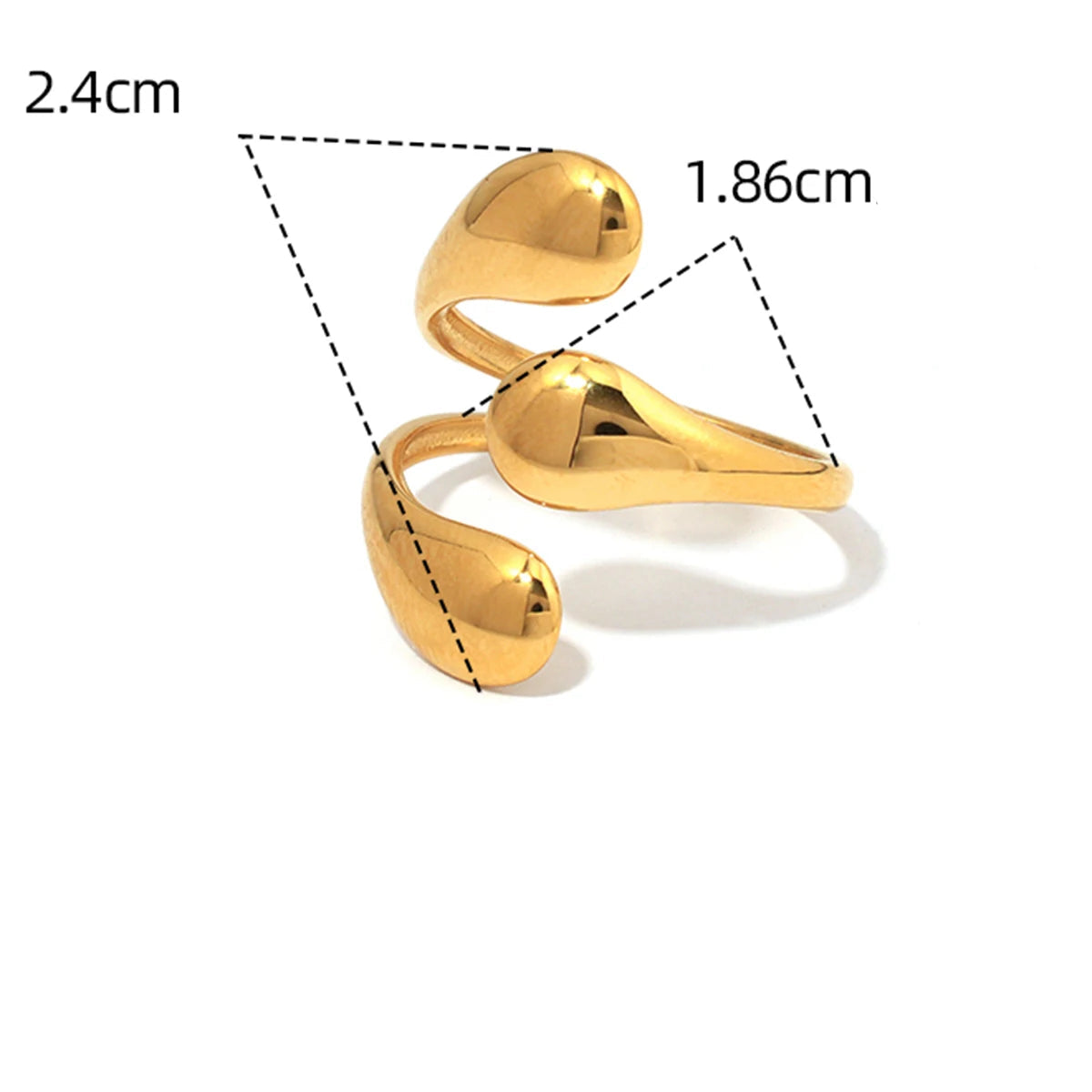 Grande Bagues Ouverte Minimaliste 