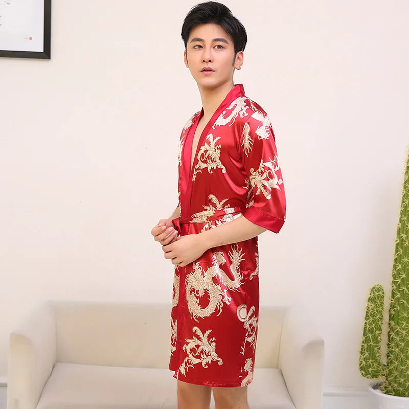 Yukata Peignoir Homme Rouge