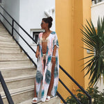 Robe Kimono Imprimée Soyeux