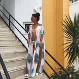 Robe Kimono Imprimée Soyeux