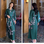 Kimono Femme Fleuri Vert