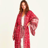 Kimono Fleuri Rouge