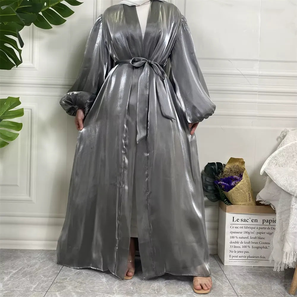 Kimono Abaya Argenté Brillant