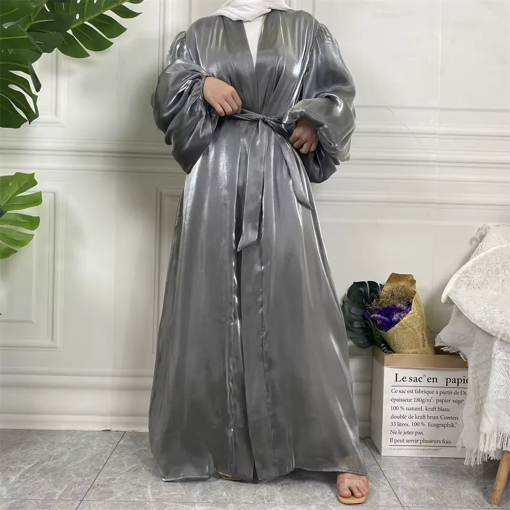 Kimono Abaya Argenté Brillant Classe