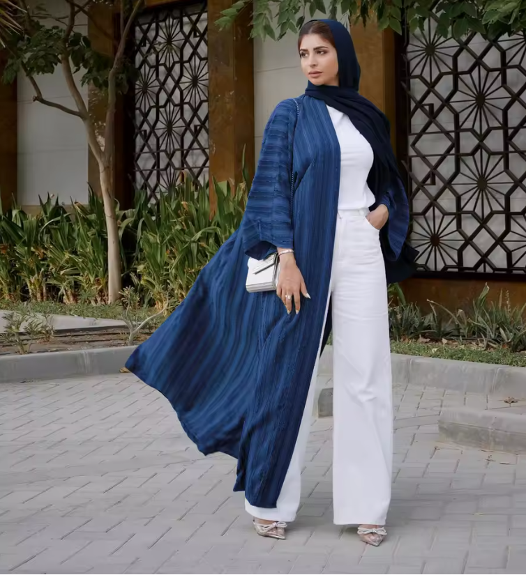 Kimono Abaya Bleu Roi