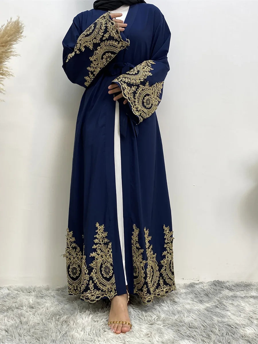 Kimono Abaya Bleu de Luxe de mode