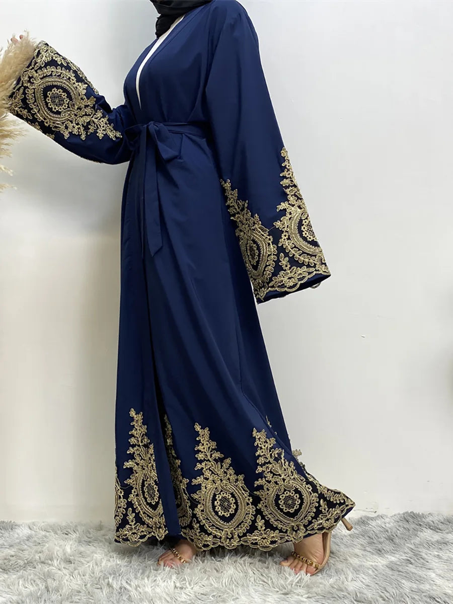 Kimono Abaya Bleu de Luxe stylé