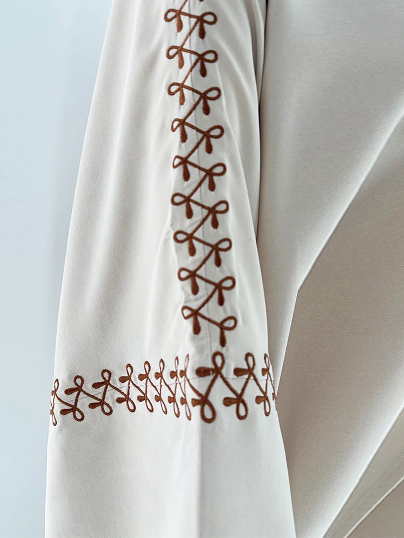 Kimono Abaya Brodé Blanc tendance