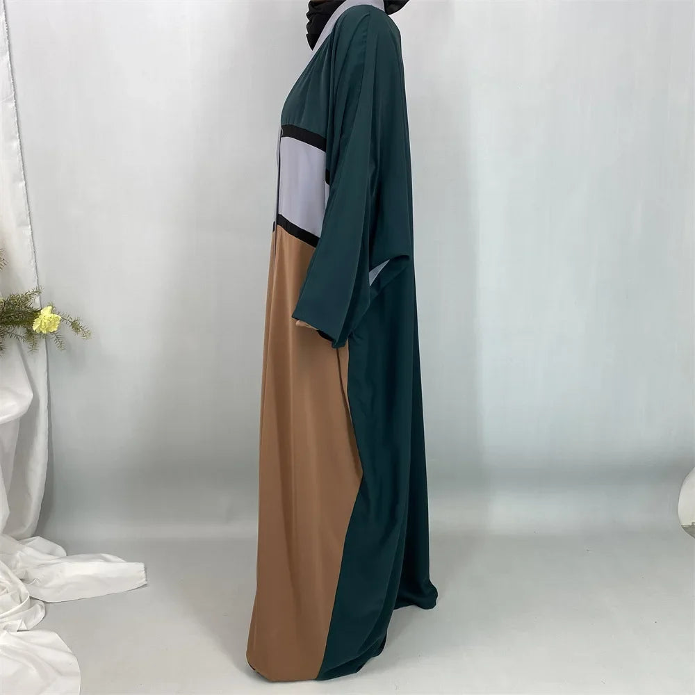 Kimono Abaya Décontracté Patchwork fluide