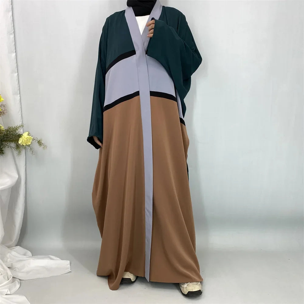 Kimono Abaya Décontracté Patchwork long