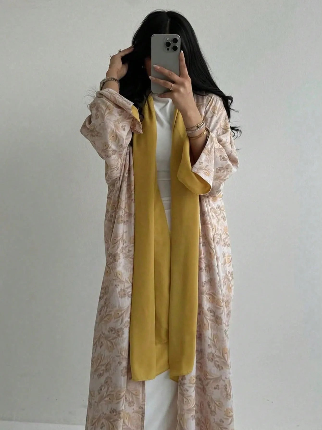 Kimono Abaya à Imprimé Floral Design chic