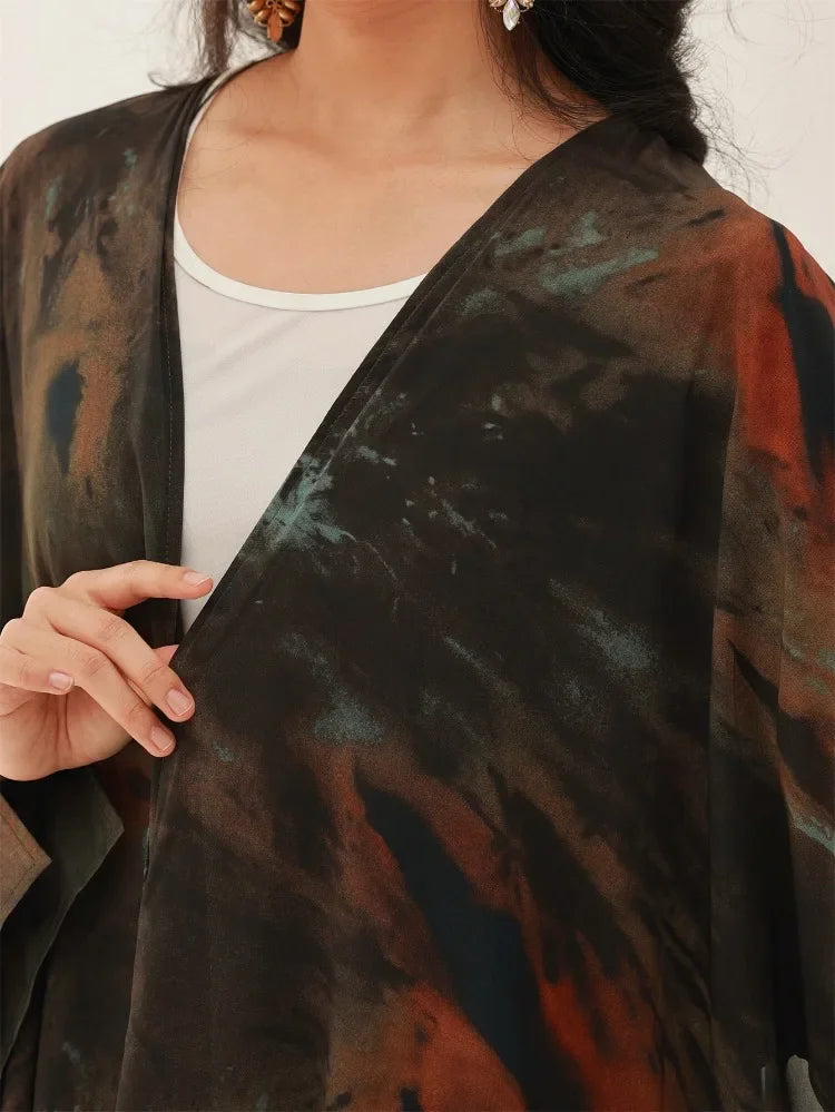 Kimono Abaya Léger en Coton col V