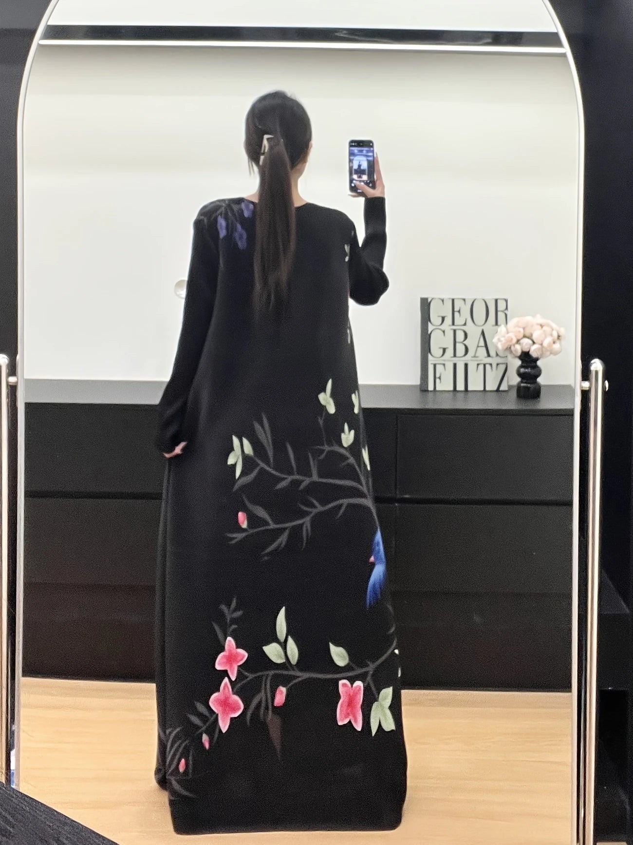 Kimono Abaya Long Fleuri élégant