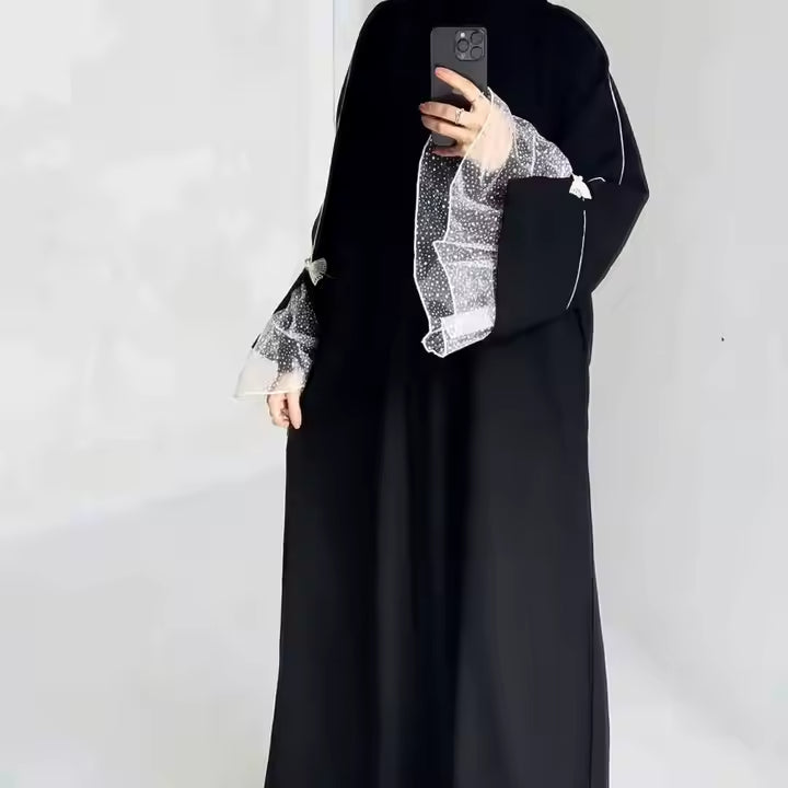 Kimono Abaya Manches en Dentelles fluide