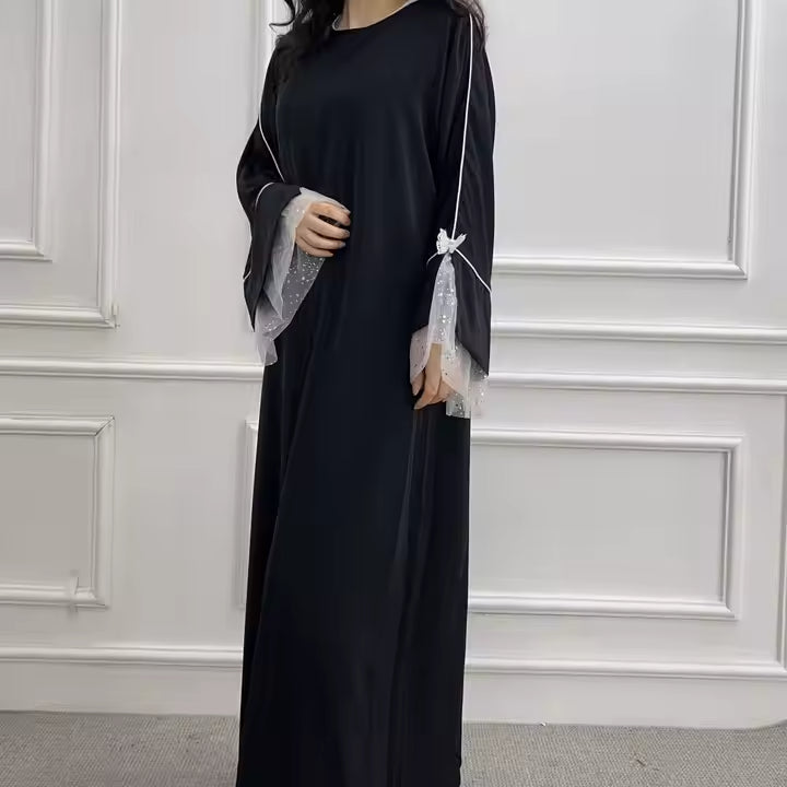 Kimono Abaya Manches en Dentelles long
