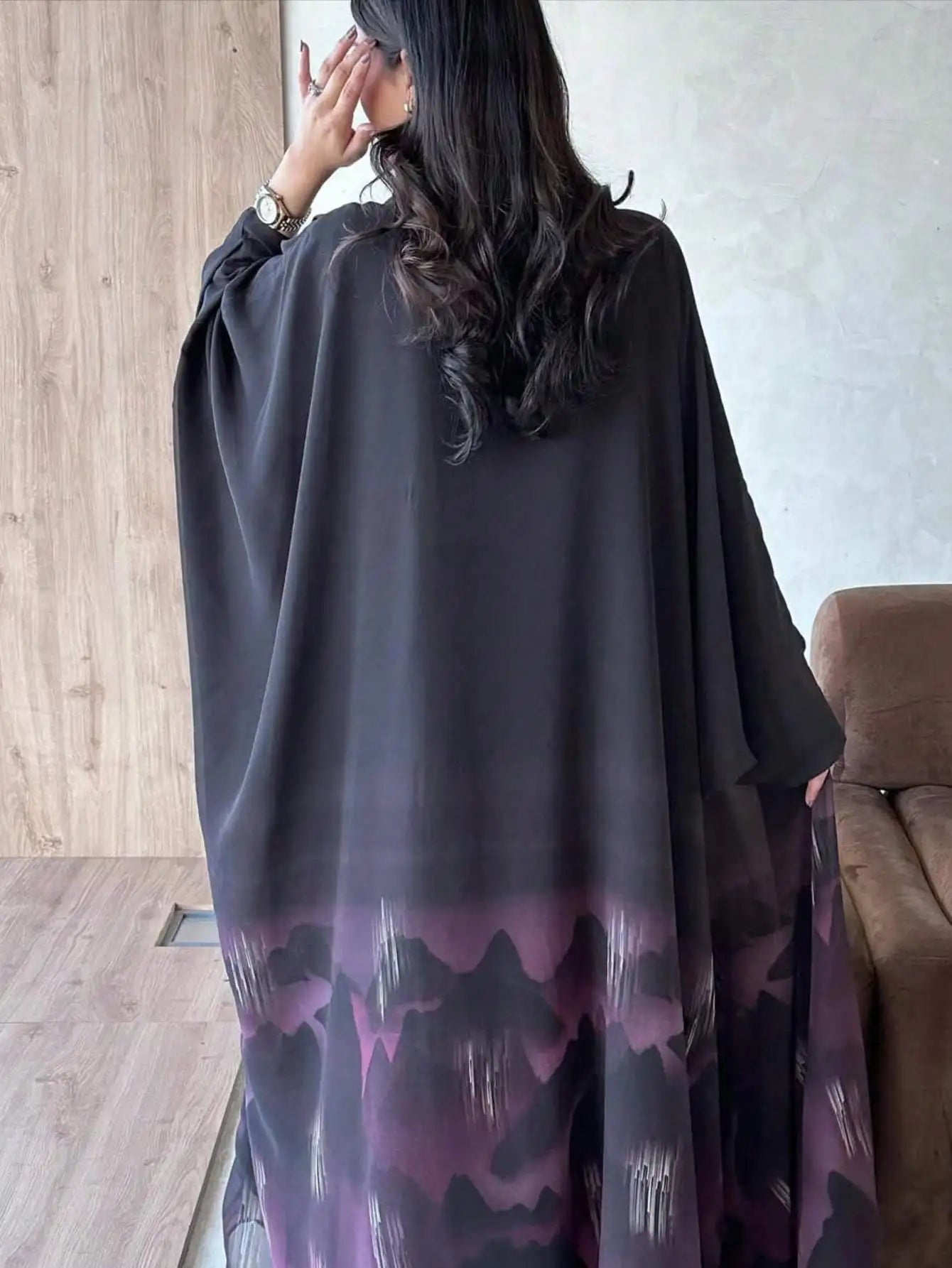 Kimono Abaya à Motifs Élégants imprimé