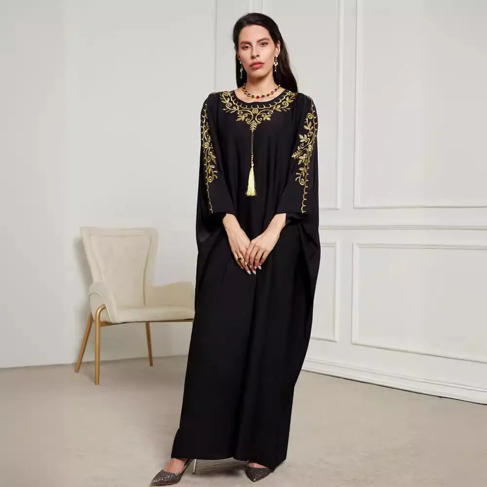 Kimono Abaya Noir Raffiné