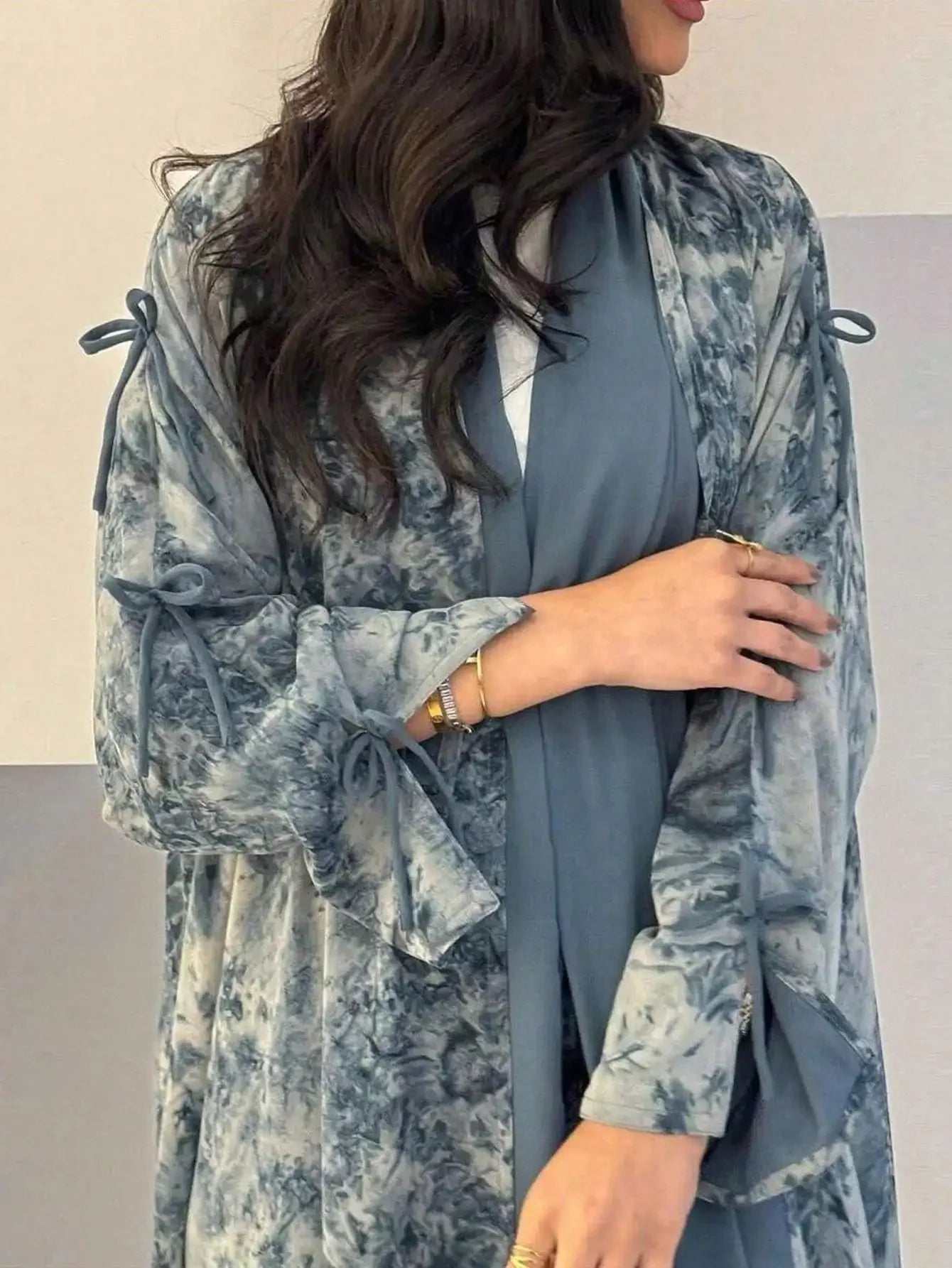 Kimono Abaya Nuances de Bleu stylé