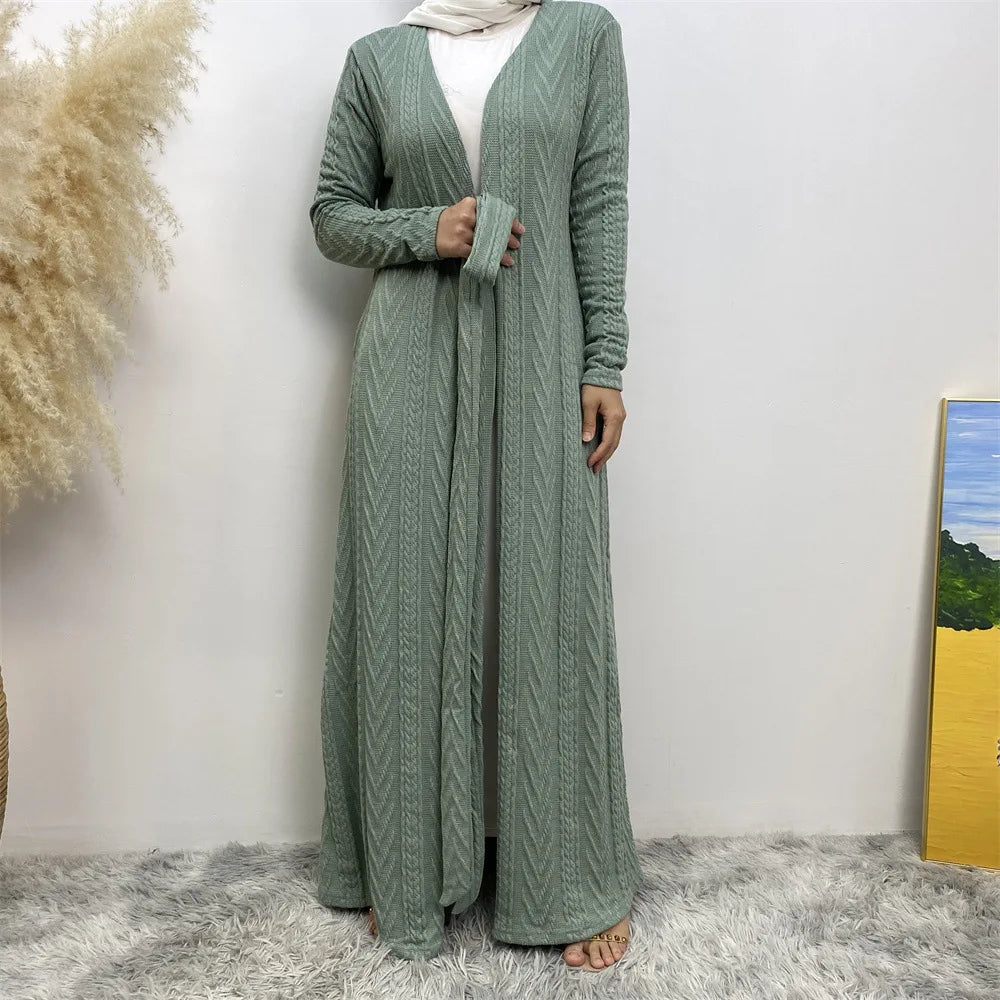 Kimono_Abaya_Style_Cardigan_Design ceinturé