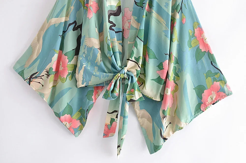 Kimono Court Boho Bleu chic