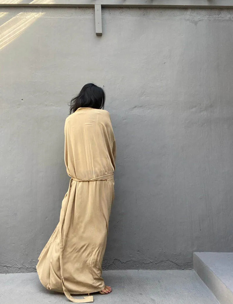 Kimono Long Beige léger