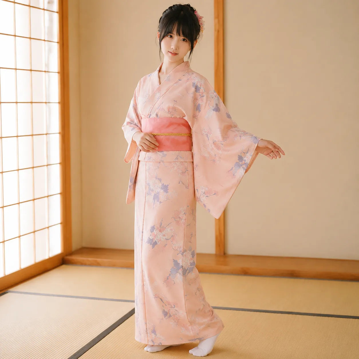 Kimono Rose Flower Design