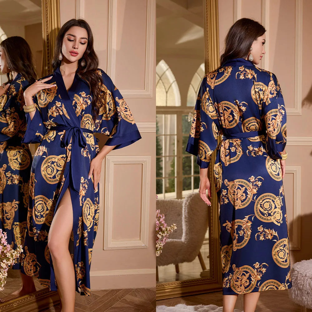 Kimono Soyeux Femme Nuit 
élégant