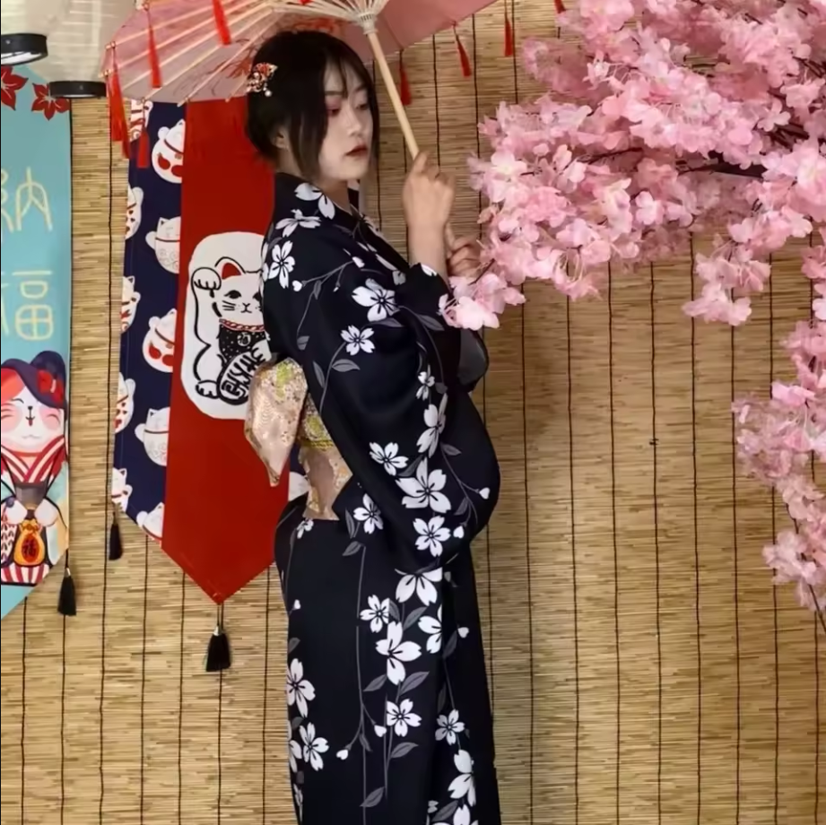 Kimono Zen Noir Traditionnel