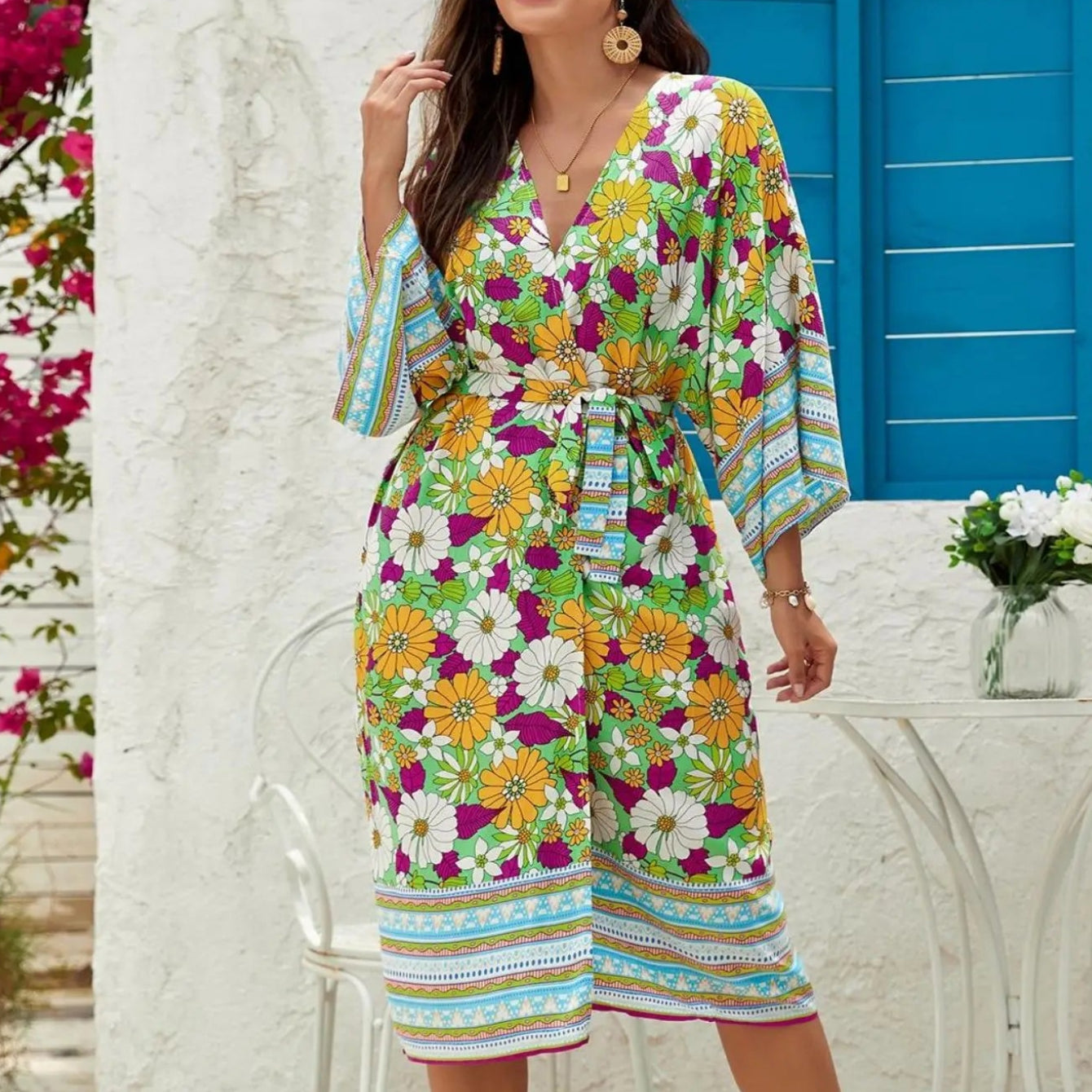 Kimono d’Été à Motifs Floraux