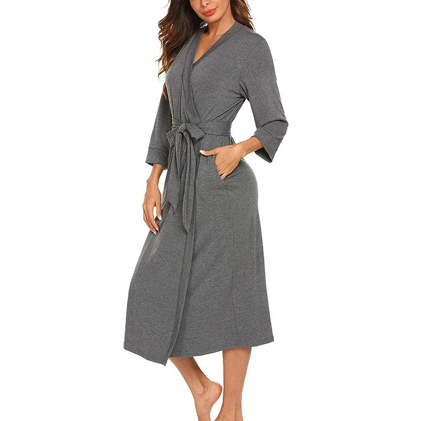 Kimono de Nuit Uni Épuré Stylé