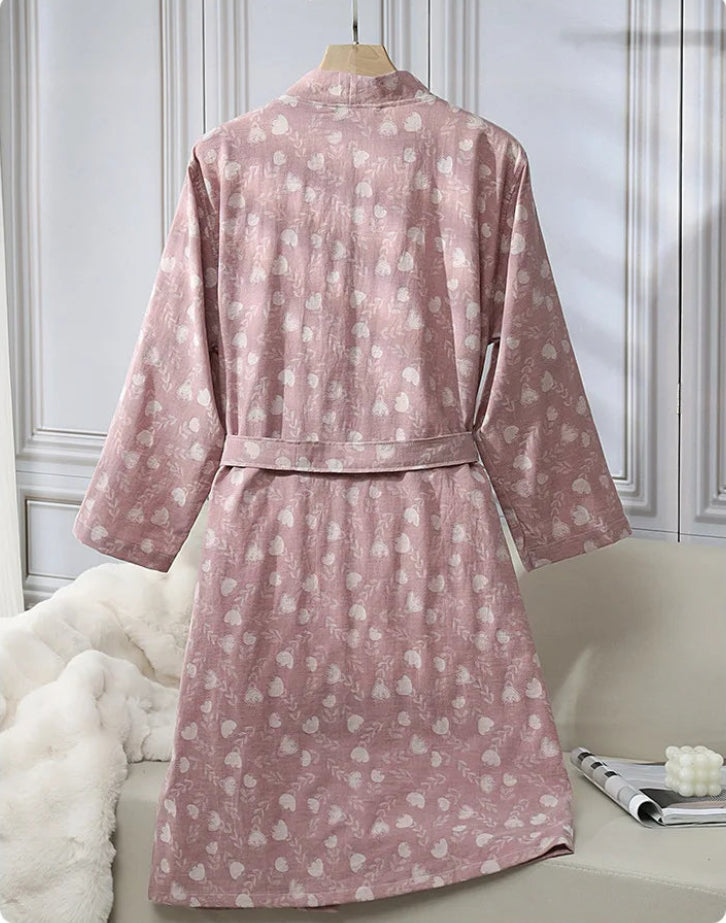 Kimono de Nuit imprimé Floral Court