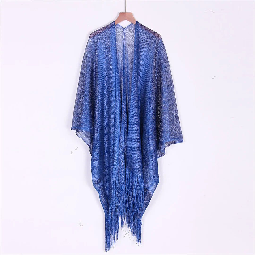 Kimono de Plage Bleu Scintillant stylé