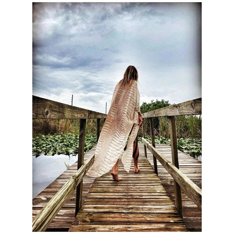Kimono de Plage Chic à Fentes chic